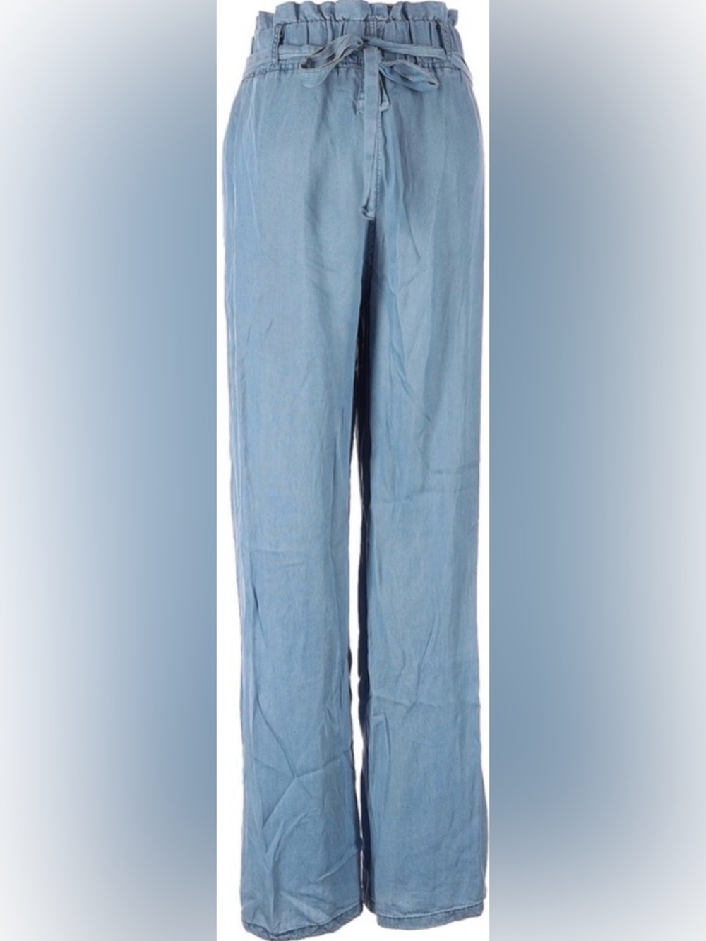 Thread & Supply Light Blue Linen Pants Small Tie Waist